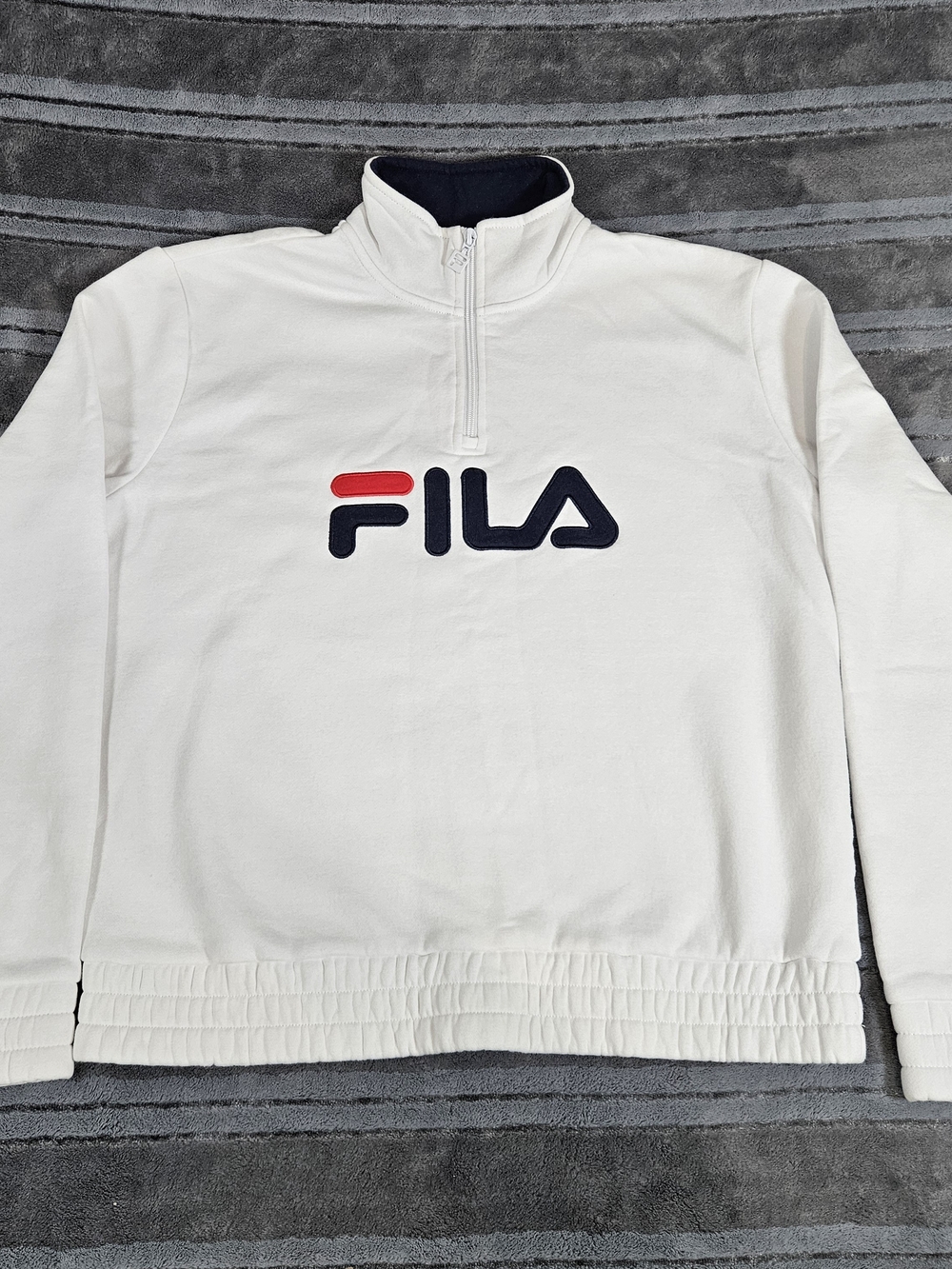 FILA Women's Quarter Zip Pullover Fleece Sweatshirt Size L